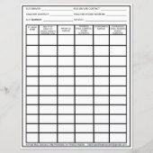 Studentenlijst voor buschauffeurs Afdrukbare conta (Voorkant)