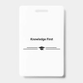 Studentenpas School Universiteit Lichtblauw Badge (Achterkant)