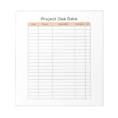 Studentenproject vervaldatum Notitieblok (Voorkant)