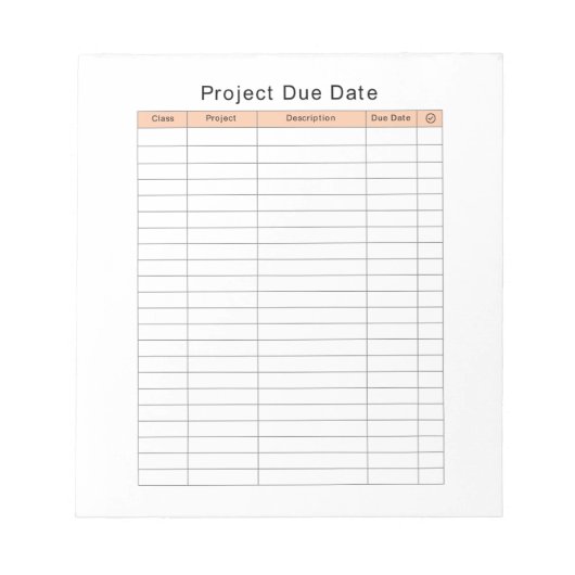 Studentenproject vervaldatum Notitieblok (Voorkant)