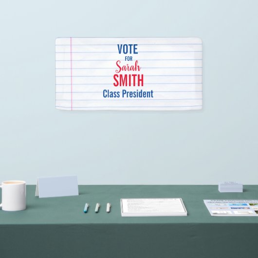 Studentenraad Verkiezing stemknoppen Spandoek (Beurs)