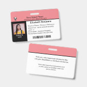 Studentenschool Kinderidentiteitskaart Badge (Voor- en achterkant)