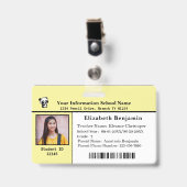 Studentenschool voor kinderen met Kinder identitei Badge (Voorkant met clip)