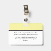 Studentenschool voor kinderen met Kinder identitei Badge (Achterkant met clip)