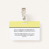 Studentenschool voor kinderen met Kinder identitei Badge (Achterkant met clip)