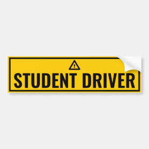 Studentenstuurprogramma voor waarschuwing bumpersticker