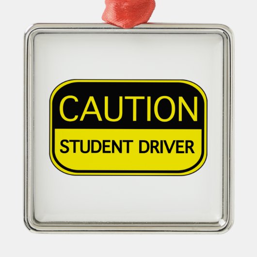 Studentenstuurprogramma voor waarschuwing metalen ornament (Voorkant)