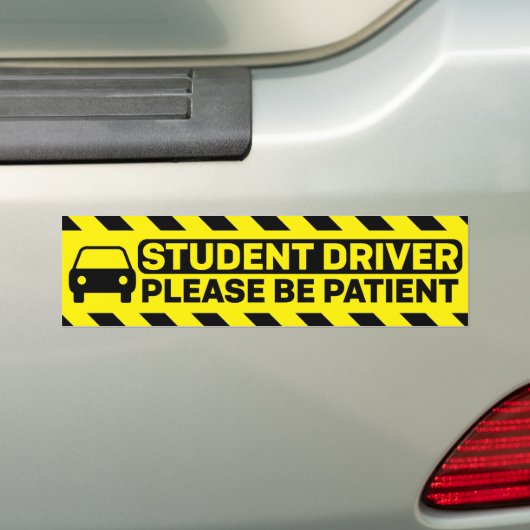 Studentenstuurprogramma Wees geduldig. Bumpersticker (Op auto)