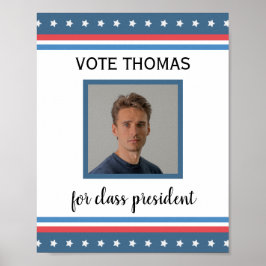 studentenverkiezingscampagne met foto VS Poster