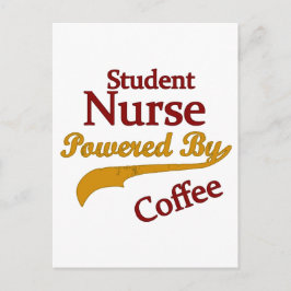 Studentenverpleegster met koffie briefkaart