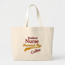Studentenverpleegster met koffie grote tote bag