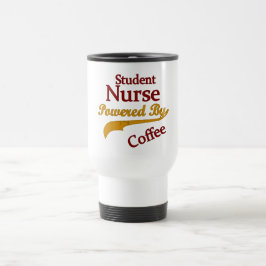 Studentenverpleegster met koffie reisbeker