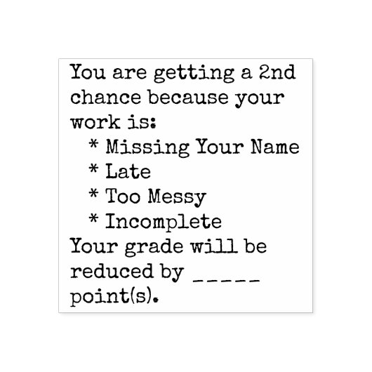 Studentenwerk tweede kans rubberstempel (Afrduk)