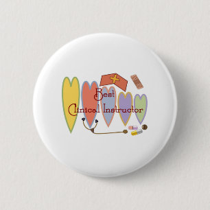 Studentenzuren/cadeautjes voor instructeurs ronde button 5,7 cm