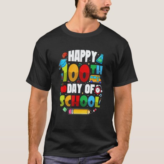 Students 100 Days Of School Teachers 2023 Boys And T-shirt (Voorkant)