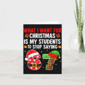 Students Saying 6-7 67 Six Seven Funny Teacher Chr Kaart (Voorkant)