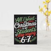 Students Saying 6-7 67 Six Seven Funny Teacher Chr Kaart (Gele Bloem)