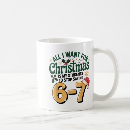 Students Saying 6-7 67 Six Seven Funny Teacher Chr Koffiemok (Rechts)