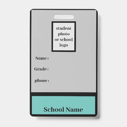 studentsidentificatieschema badge (Voorkant)