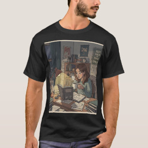 Studeren en cafeïneren t-shirt