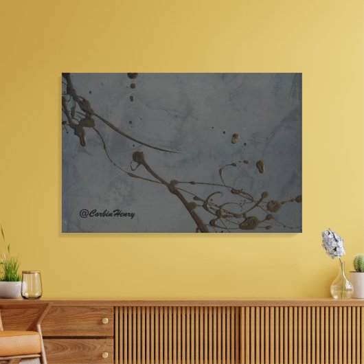 Studeren in het zwart canvas afdruk (Insitu (Woonkamer))