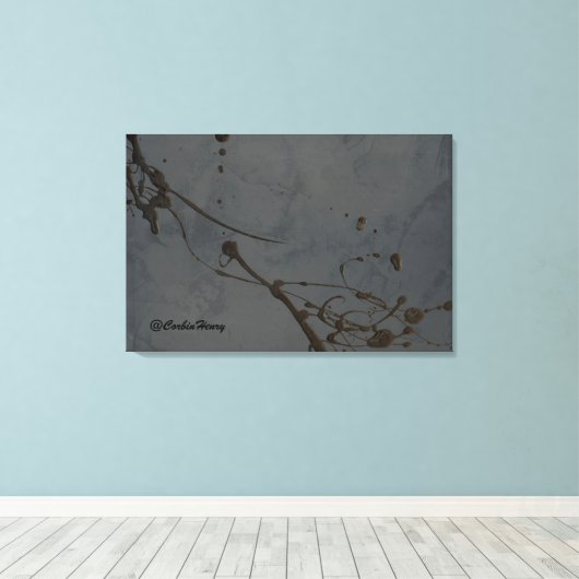 Studeren in het zwart canvas afdruk (Insitu (Houten vloer))