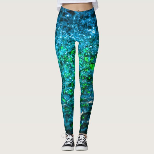 Studeren in Waterverf - Groen Leggings (Voorkant)