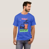 Studeren kan wachten snacks kunnen niet-schoollunc t-shirt (Voorkant volledig)