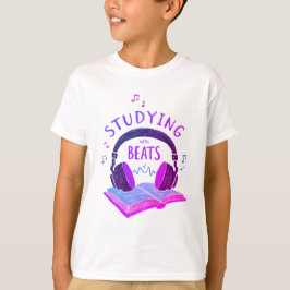 Studeren met beats - Retro School Music T-shirt