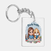 Studie Buddy School Acryl Sleutelhanger (Voorkant Links)