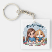 Studie Buddy School Acryl Sleutelhanger (Voorkant)