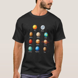 Studie Cool Solar System Grafische T - shirts & Ko
