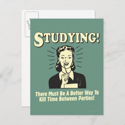 Studie: Doodtijd Briefkaart (Voorkant / Achterkant)