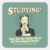 Studie: Doodtijd Vierkante Sticker (Voorkant)