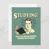 Studie: Drink en slapend Briefkaart (Voorkant / Achterkant)