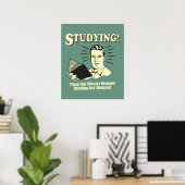 Studie: Drink en slapend Poster (Thuiskantoor)