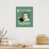 Studie: Drink en slapend Poster (Keuken)