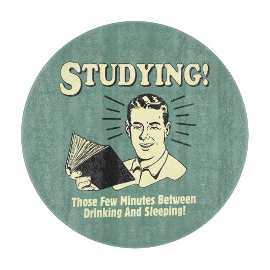 Studie: Drink en slapend Snijplank (Voorkant)