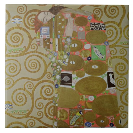 Studie for Fulfillment, c.1905-09 (w/c & gold op p Tegeltje (Voorkant)