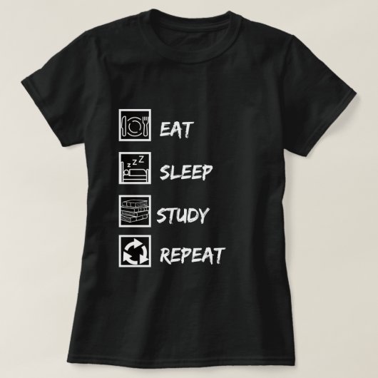 Studie Harde witte vrouwen T-shirt (Design voorkant)