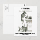 Studie heeft me gestript naar de botten (skelet) briefkaart (Voorkant / Achterkant)