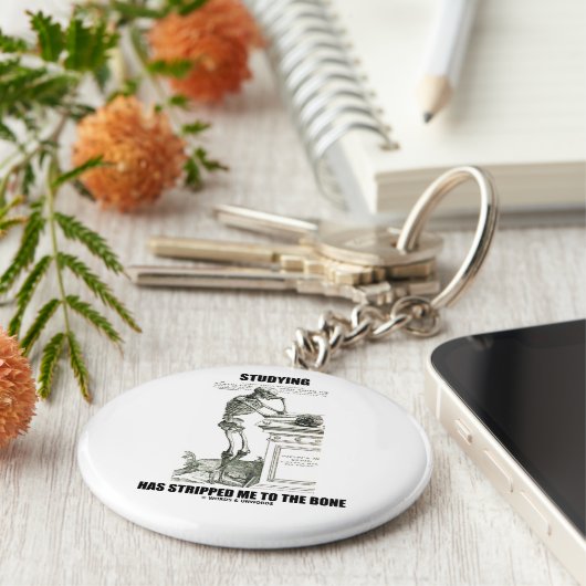 Studie heeft me gestript naar de botten (skelet) sleutelhanger (Zijkant)