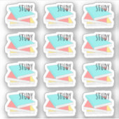 Studie Huiswerk Herinnering Universiteit Student P Sticker (Voorkant)