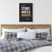 Studie Hustle Afstuderen - Motivatie studentenmuur Canvas Afdruk (Insitu (Slaapkamer))