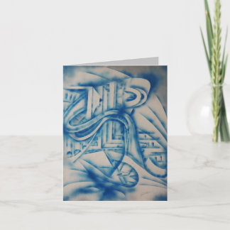 Studie in blauwe Abstracte kaart