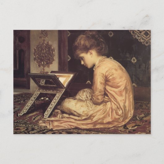 Studie in een leesbureau - Lord Frederick Leighton Briefkaart (Voorkant)