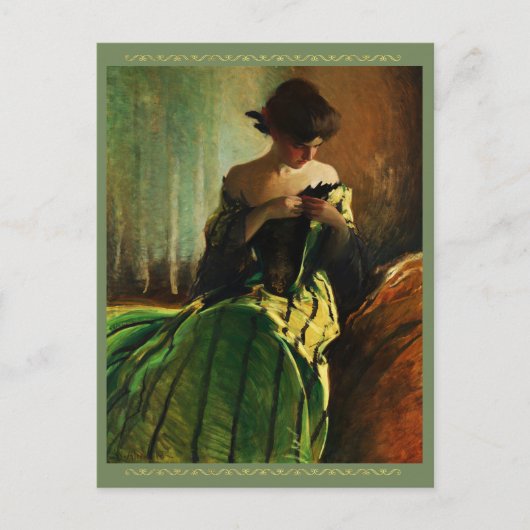 Studie in het zwart en groen door John White Alexa Briefkaart (Voorkant)