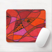 "Studie in Reds" Abstract Design Mousepad Muismat (Met muis)