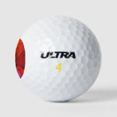 "Studie in Reds" Abstracte aangepaste Wilson Golf Golfballen (Logo)