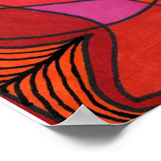 "Studie in Reds" Ontwerp van Carolyn Fagg Poster (Hoek)